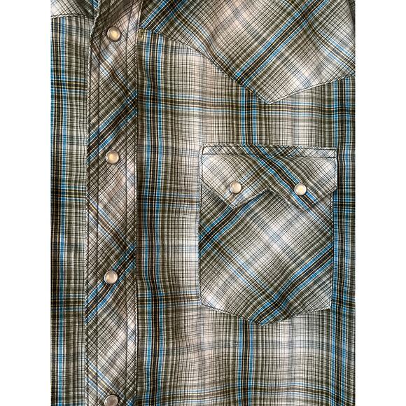 Wrangler Men's Big Tall Pearl Snap Western Button down 3X - Picture 3 of 4